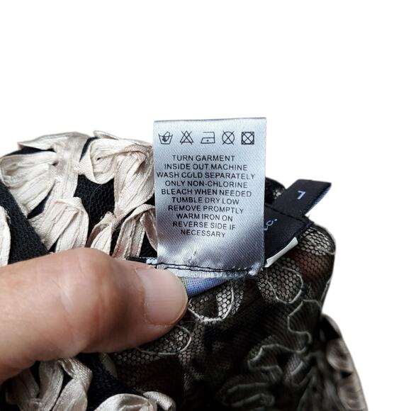 Damee Inc Black Mesh Soutache Zip Jacket & Matching Tank Top Twinset Sz L - Picture 16 of 16